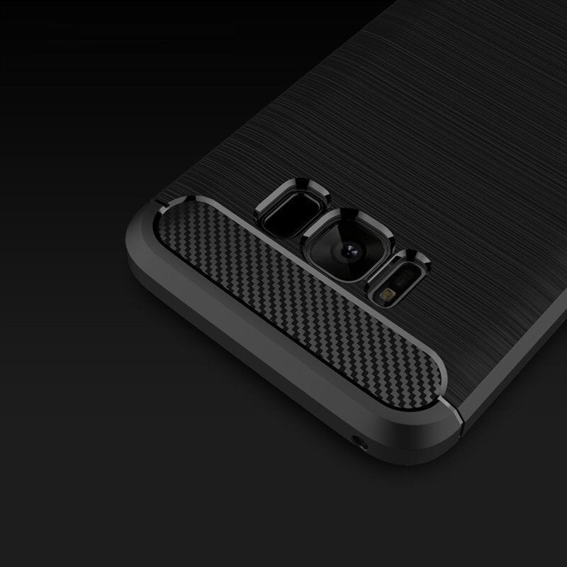 Fodral för Samsung Galaxy S8+ G955, Techsuit, Kolfiber, Svart