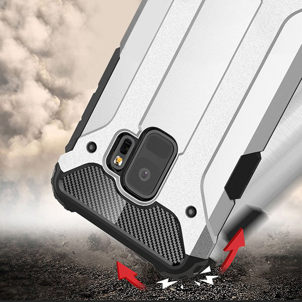 Fodral för Samsung Galaxy S9 G960, Techsuit, Hybrid Armor, Svart