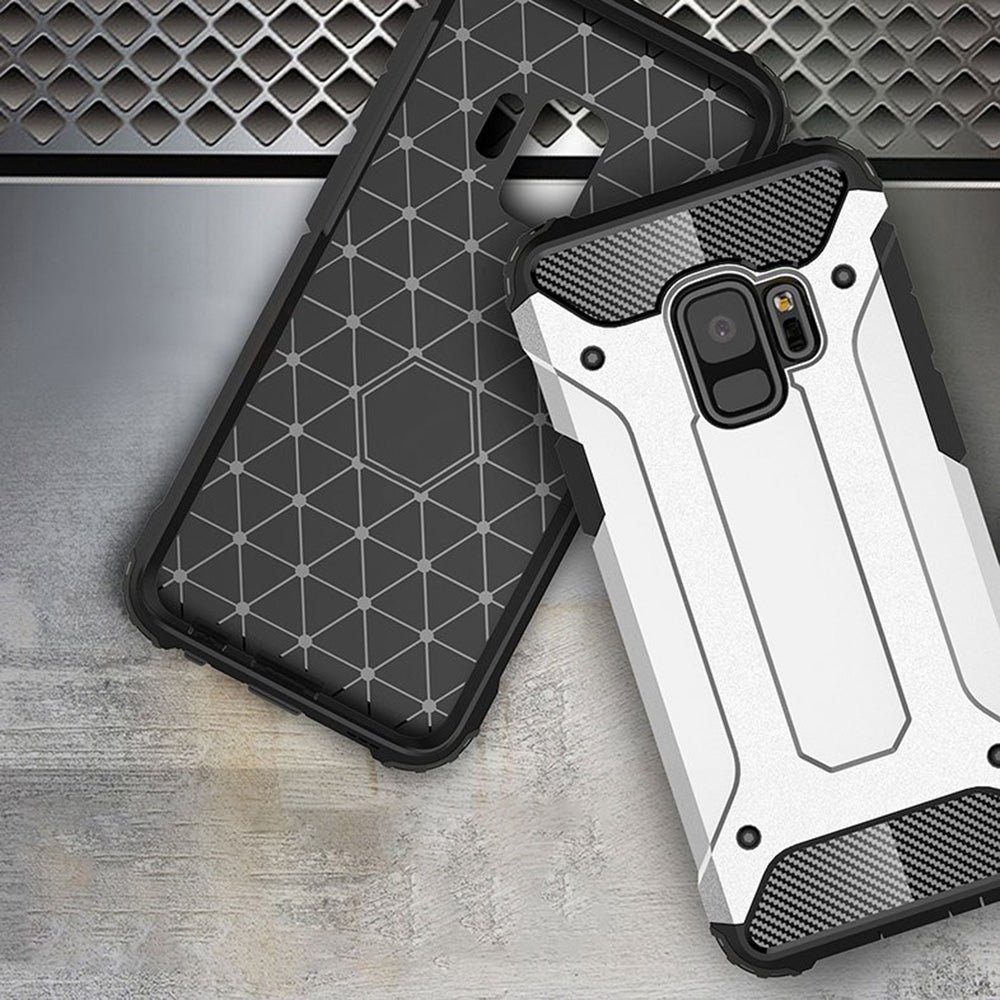 Fodral för Samsung Galaxy S9 G960, Techsuit, Hybrid Armor, Svart