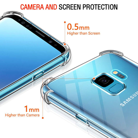 Fodral för Samsung Galaxy S9 G960, Techsuit, Stötsäker Klar, Transparent