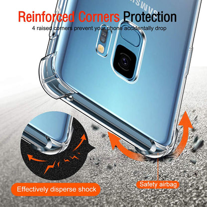Fodral för Samsung Galaxy S9 G960, Techsuit, Stötsäker Klar, Transparent