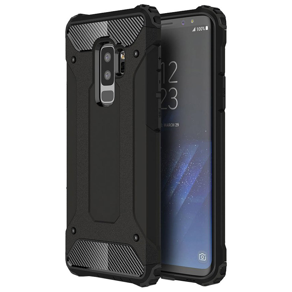 Fodral för Samsung Galaxy S9+ G965, Techsuit, Hybrid Armor, Svart