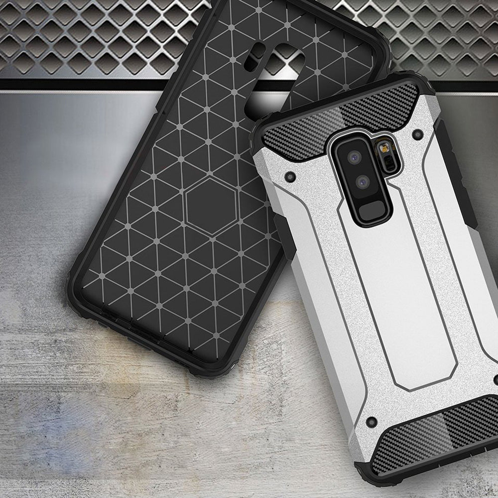Fodral för Samsung Galaxy S9+ G965, Techsuit, Hybrid Armor, Svart