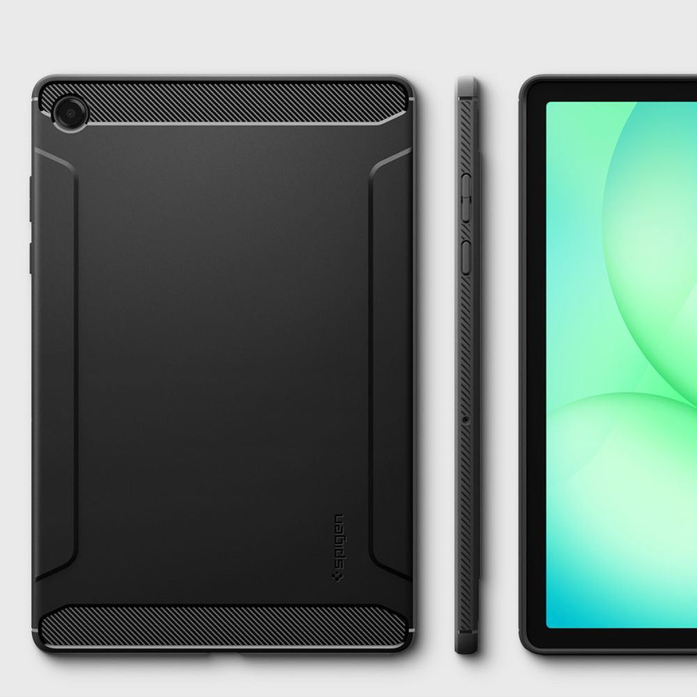 Skyddsfodral för Samsung Galaxy Tab A11+, Spigen, Rugged Armor, Mattsvart ACS10463