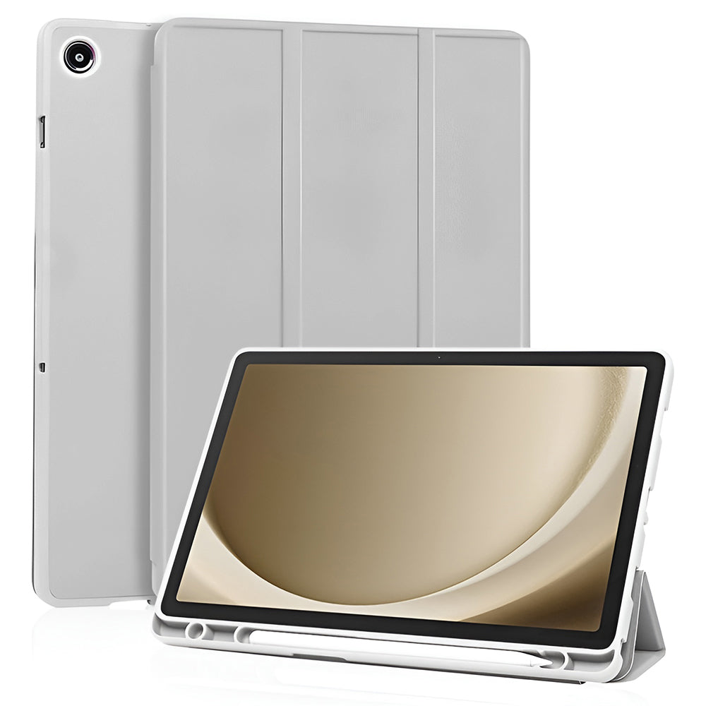 Fodral för Samsung Galaxy Tab A11+ / Tab A9+, Techsuit, Flex Trifold, Grå