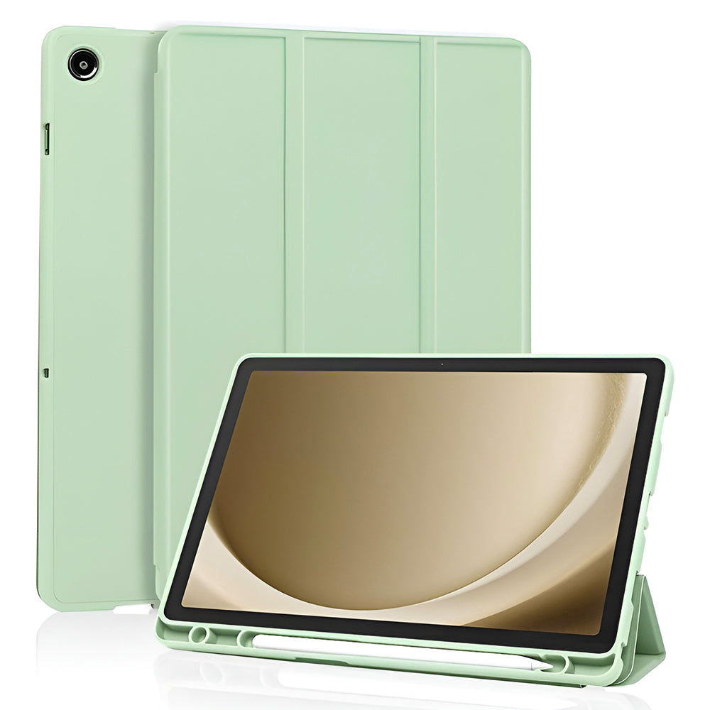 Fodral för Samsung Galaxy Tab A11+ / Tab A9+, Techsuit, Flex Trifold, Grön Matcha