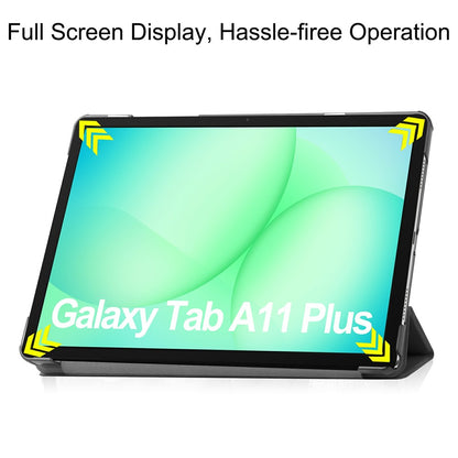 Fodral för Samsung Galaxy Tab A11+ / Tab A9+, Techsuit, FoldPro, Svart