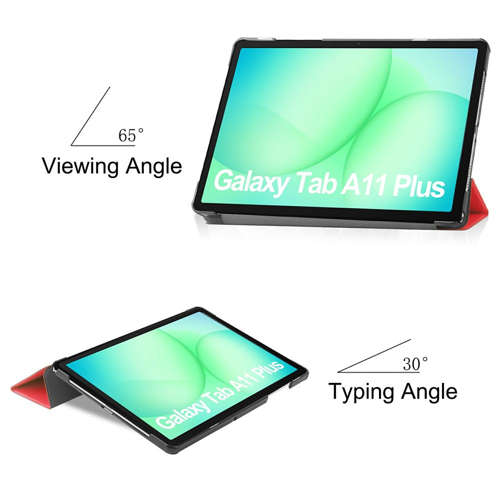 Fodral för Samsung Galaxy Tab A11+ / Tab A9+, Techsuit, FoldPro, Röd