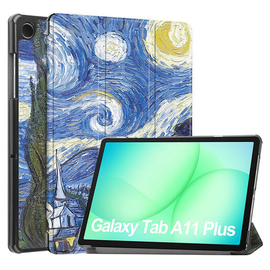 Fodral för Samsung Galaxy Tab A11+ / Tab A9+, Techsuit, FoldPro Starry Night, Flerfärgad