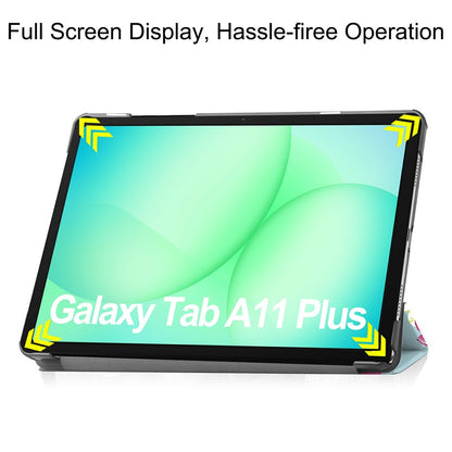 Fodral för Samsung Galaxy Tab A11+ / Tab A9+, Techsuit, FoldPro Unicorn, Flerfärgad