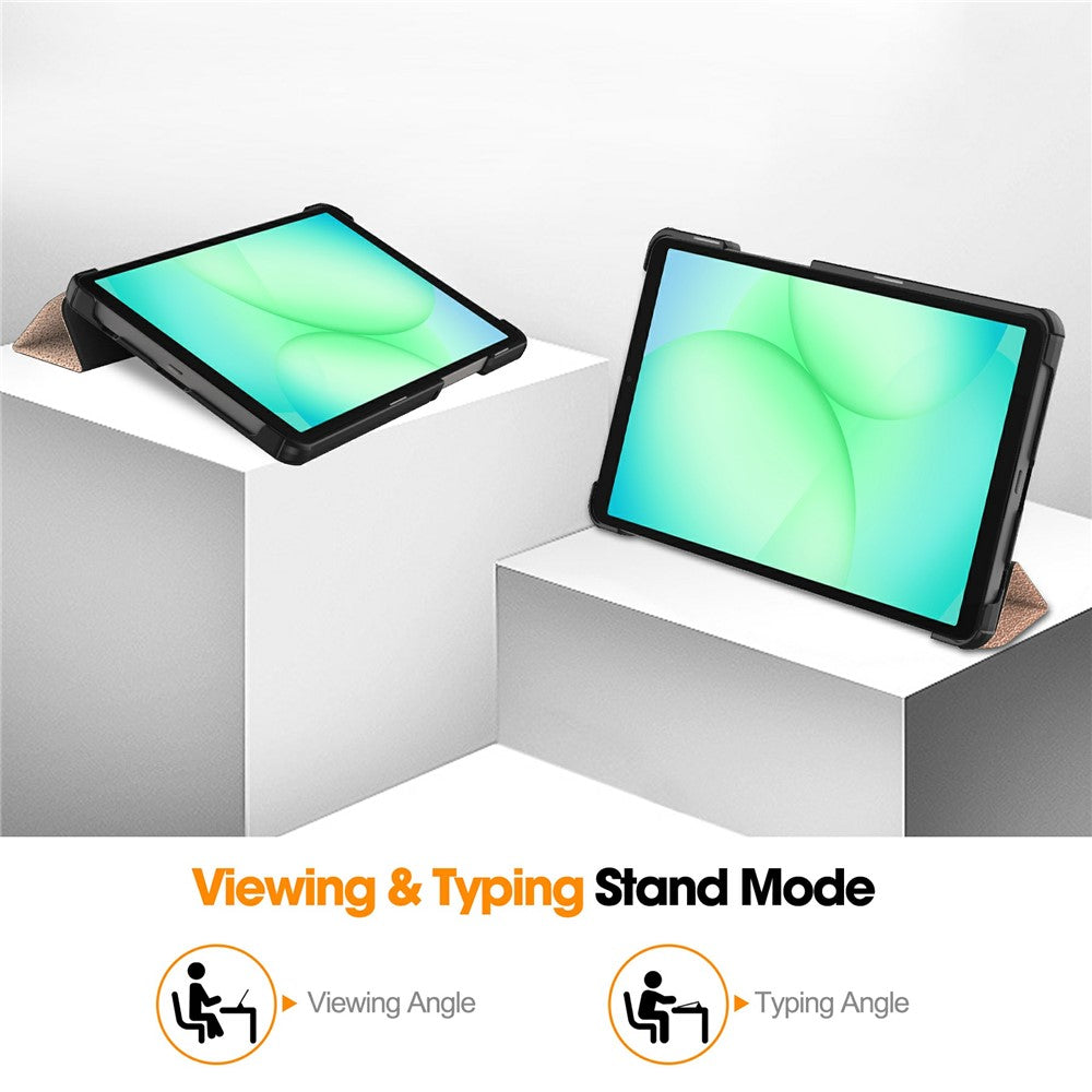 Fodral för Samsung Galaxy Tab A11 / Tab A9, Techsuit, FoldPro, Roséguld