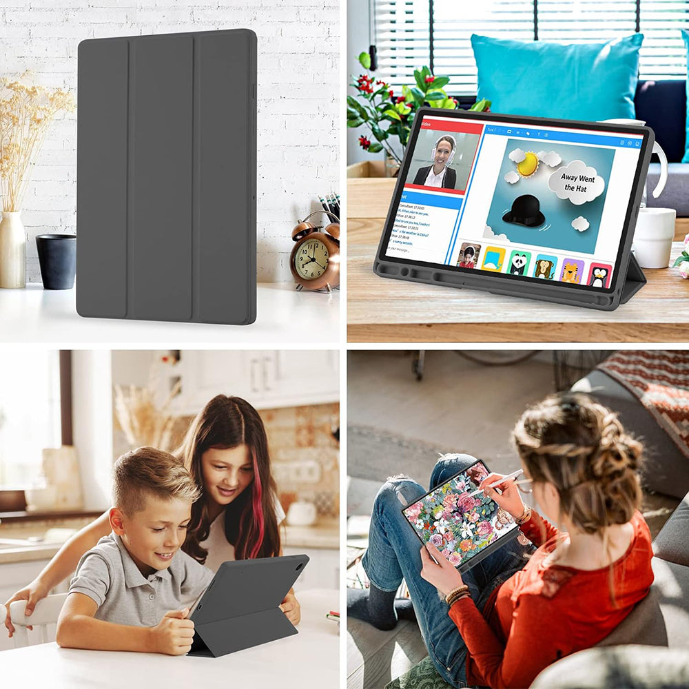 Fodral för Samsung Galaxy Tab A8 10.5 (2021), Techsuit, Flex Trifold, Blå