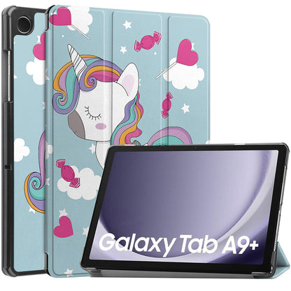Fodral för Samsung Galaxy Tab A9+, Techsuit, FoldPro Unicorn, Flerfärgad