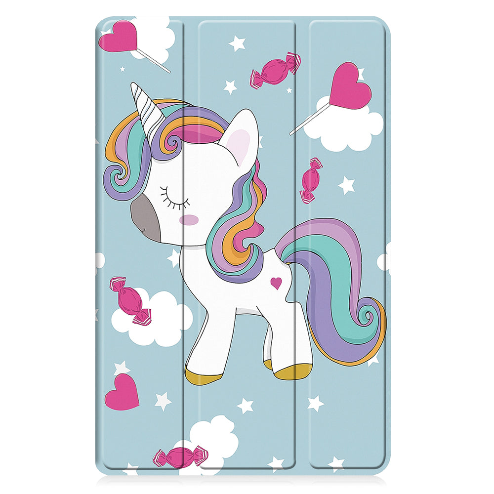 Fodral för Samsung Galaxy Tab A9+, Techsuit, FoldPro Unicorn, Flerfärgad