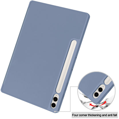 Fodral för Samsung Galaxy Tab S10+ / Tab S9 FE+ / Tab S9+, Techsuit, Flex Trifold, Grå