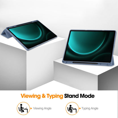 Fodral för Samsung Galaxy Tab S10+ / Tab S9 FE+ / Tab S9+, Techsuit, Flex Trifold, Grå