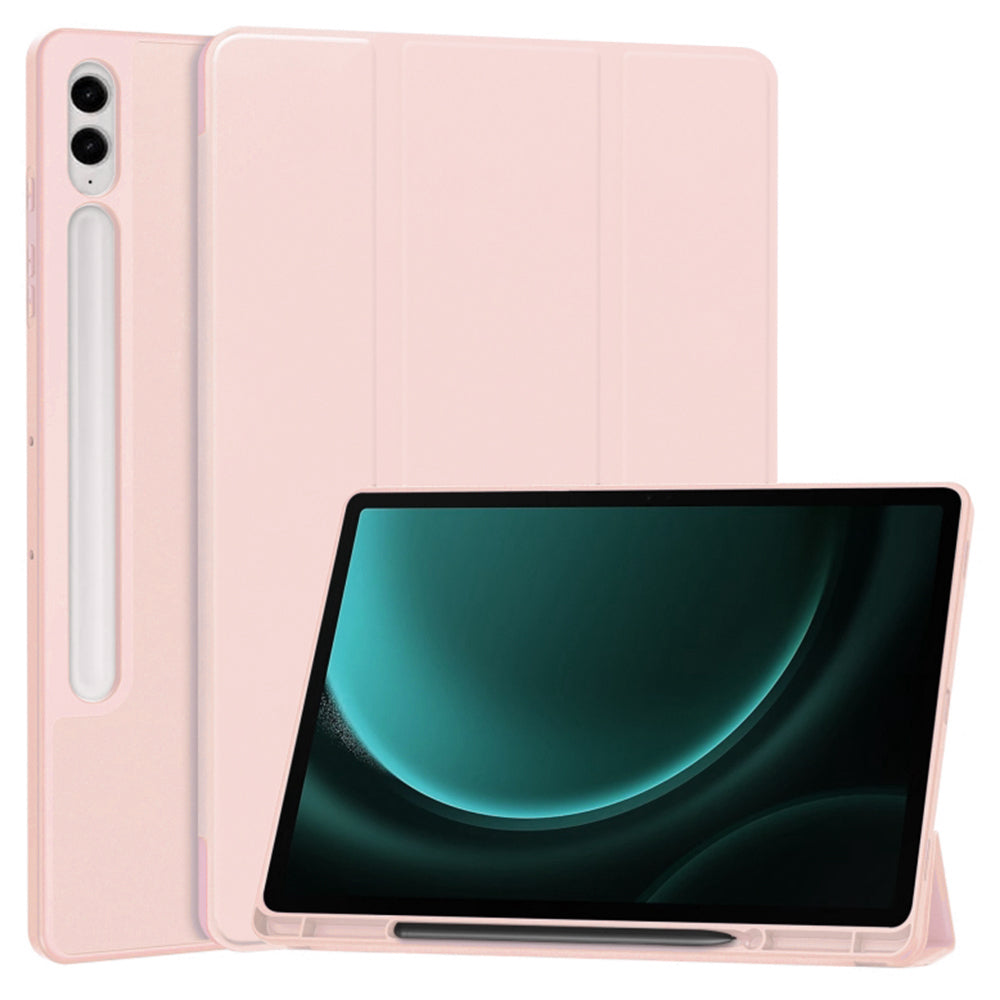 Fodral för Samsung Galaxy Tab S10+ / Tab S9 FE+ / Tab S9+, Techsuit, Flex Trifold, Rosa