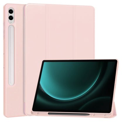Fodral för Samsung Galaxy Tab S10+ / Tab S9 FE+ / Tab S9+, Techsuit, Flex Trifold, Rosa