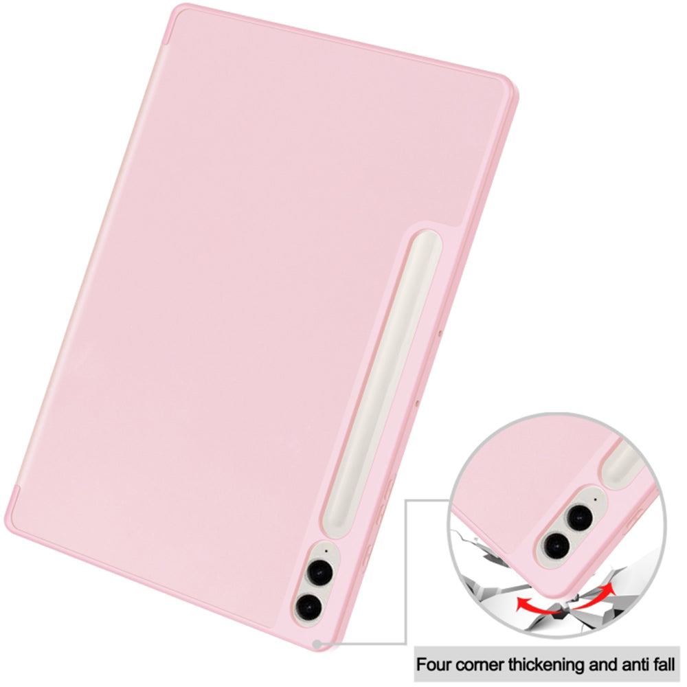 Fodral för Samsung Galaxy Tab S10+ / Tab S9 FE+ / Tab S9+, Techsuit, Flex Trifold, Rosa