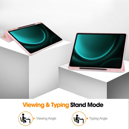 Fodral för Samsung Galaxy Tab S10+ / Tab S9 FE+ / Tab S9+, Techsuit, Flex Trifold, Rosa