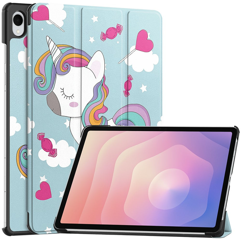 Fodral för Samsung Galaxy Tab S11, Techsuit, FoldPro Unicorn, Flerfärgad
