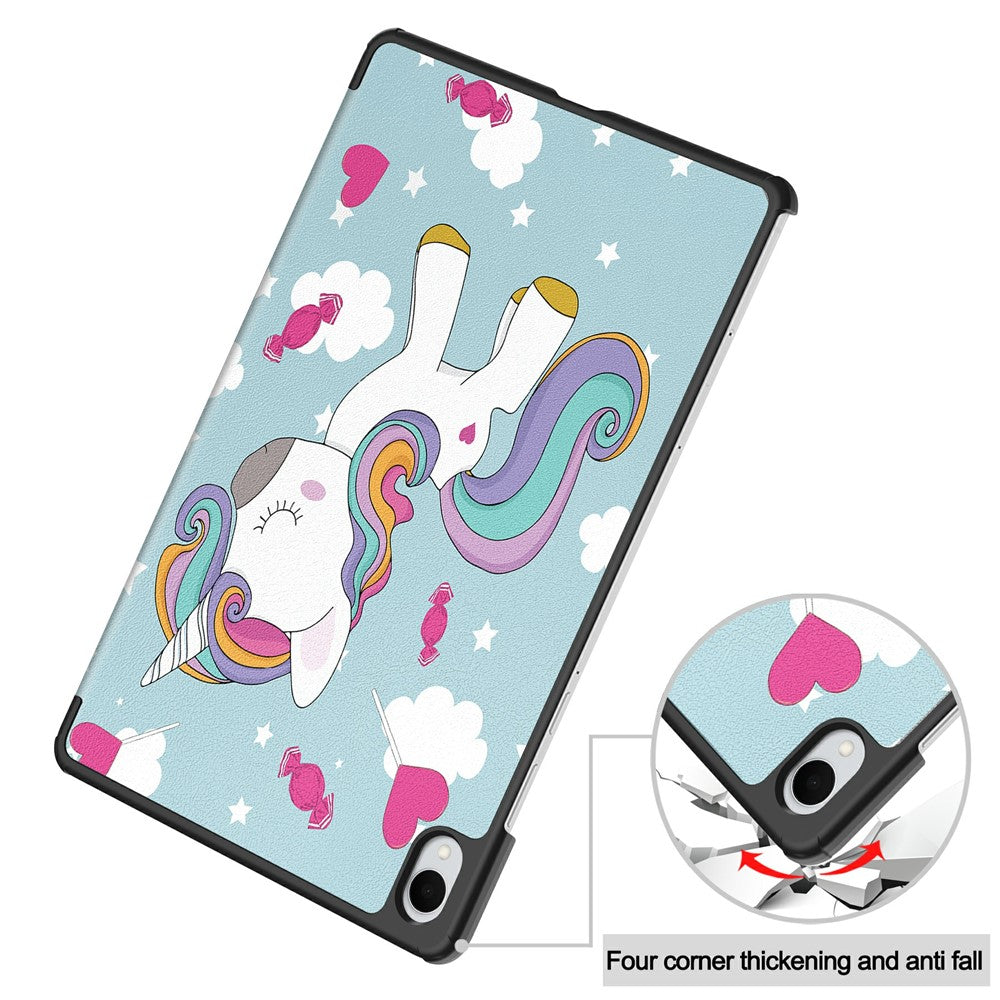 Fodral för Samsung Galaxy Tab S11, Techsuit, FoldPro Unicorn, Flerfärgad