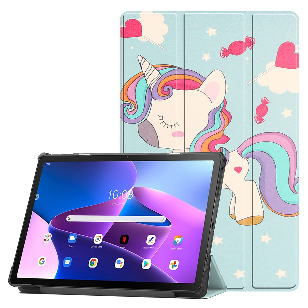 Fodral för Samsung Galaxy Tab S11 Ultra, Techsuit, FoldPro Unicorn, Flerfärgad