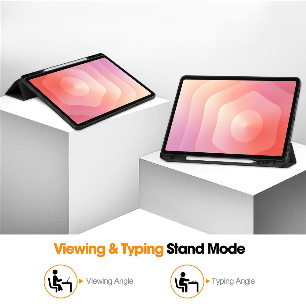 Fodral för Samsung Galaxy Tab S12 Plus, Techsuit, Flex Trifold, Svart