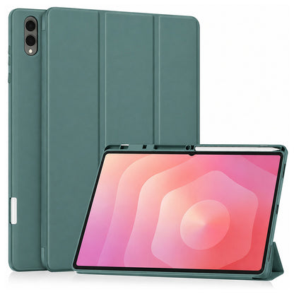 Fodral för Samsung Galaxy Tab S12 Ultra / Tab S11 Ultra, Techsuit, Flex Trifold, Grön