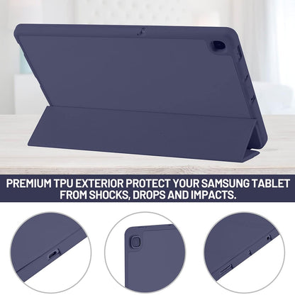 Fodral för Samsung Galaxy Tab S6 Lite (2024) / Tab S6 Lite (2022) / Tab S6 Lite (2020), Techsuit, Flex Trifold, Marinblå