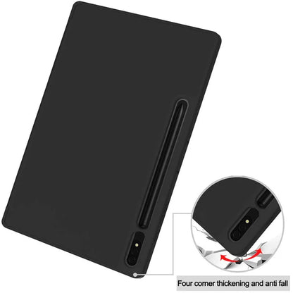 Fodral för Samsung Galaxy Tab S8+ / Tab S7+, Techsuit, Flex Trifold, Svart