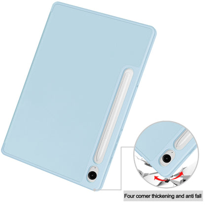 Fodral för Samsung Galaxy Tab S9 FE / Tab S9 / Tab S10 FE, Techsuit, Flex Trifold, Blå