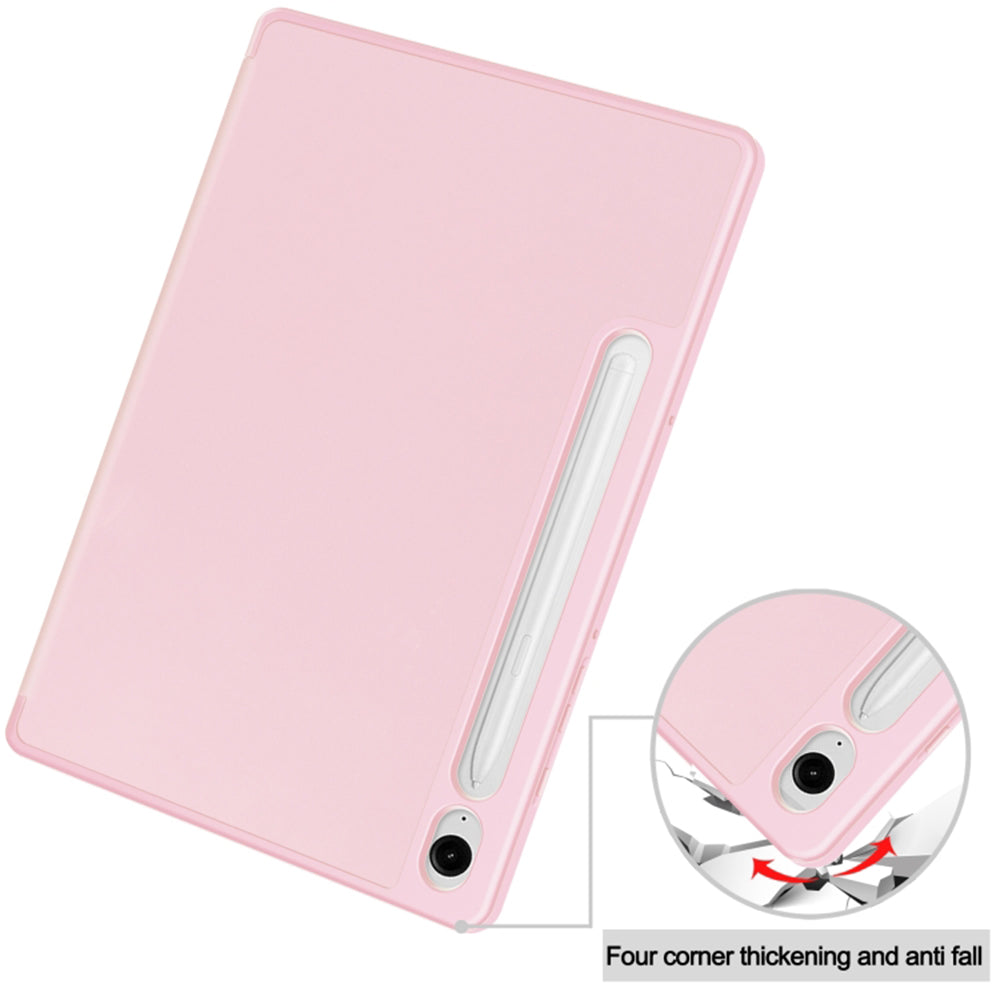Fodral för Samsung Galaxy Tab S9 FE / Tab S9 / Tab S10 FE, Techsuit, Flex Trifold, Rosa