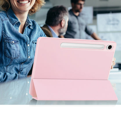 Fodral för Samsung Galaxy Tab S9 FE / Tab S9 / Tab S10 FE, Techsuit, Flex Trifold, Rosa