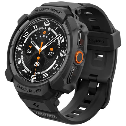 Fodral för Samsung Galaxy Watch Ultra2, Spigen, Rugged Armor Pro, Matt svart ACS11612