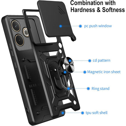 Fodral för Samsung Galaxy XCover7 Pro, Techsuit, CamShield, Svart