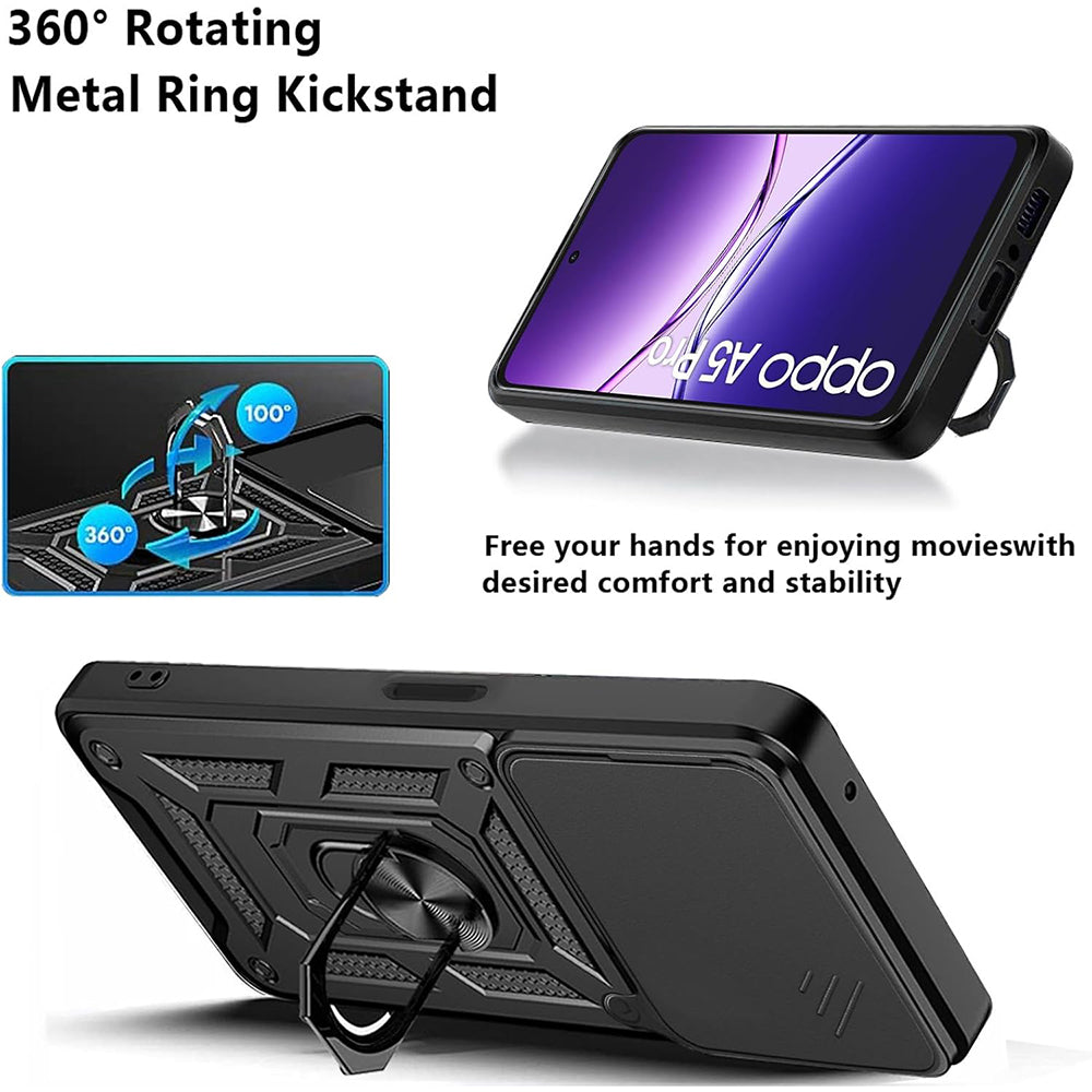 Fodral för Samsung Galaxy XCover7 Pro, Techsuit, CamShield, Svart