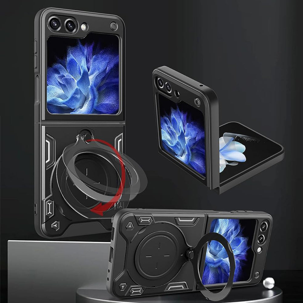 Fodral för Samsung Galaxy Z Flip7 FE F761 / Z Flip6 F741, Techsuit, CamGuard Pro, Svart
