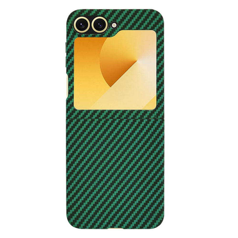 Fodral för Samsung Galaxy Z Flip7 FE F761 / Z Flip6 F741, Techsuit, Carbonite FiberShell, Grön