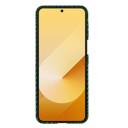 Fodral för Samsung Galaxy Z Flip7 FE F761 / Z Flip6 F741, Techsuit, Carbonite FiberShell, Grön