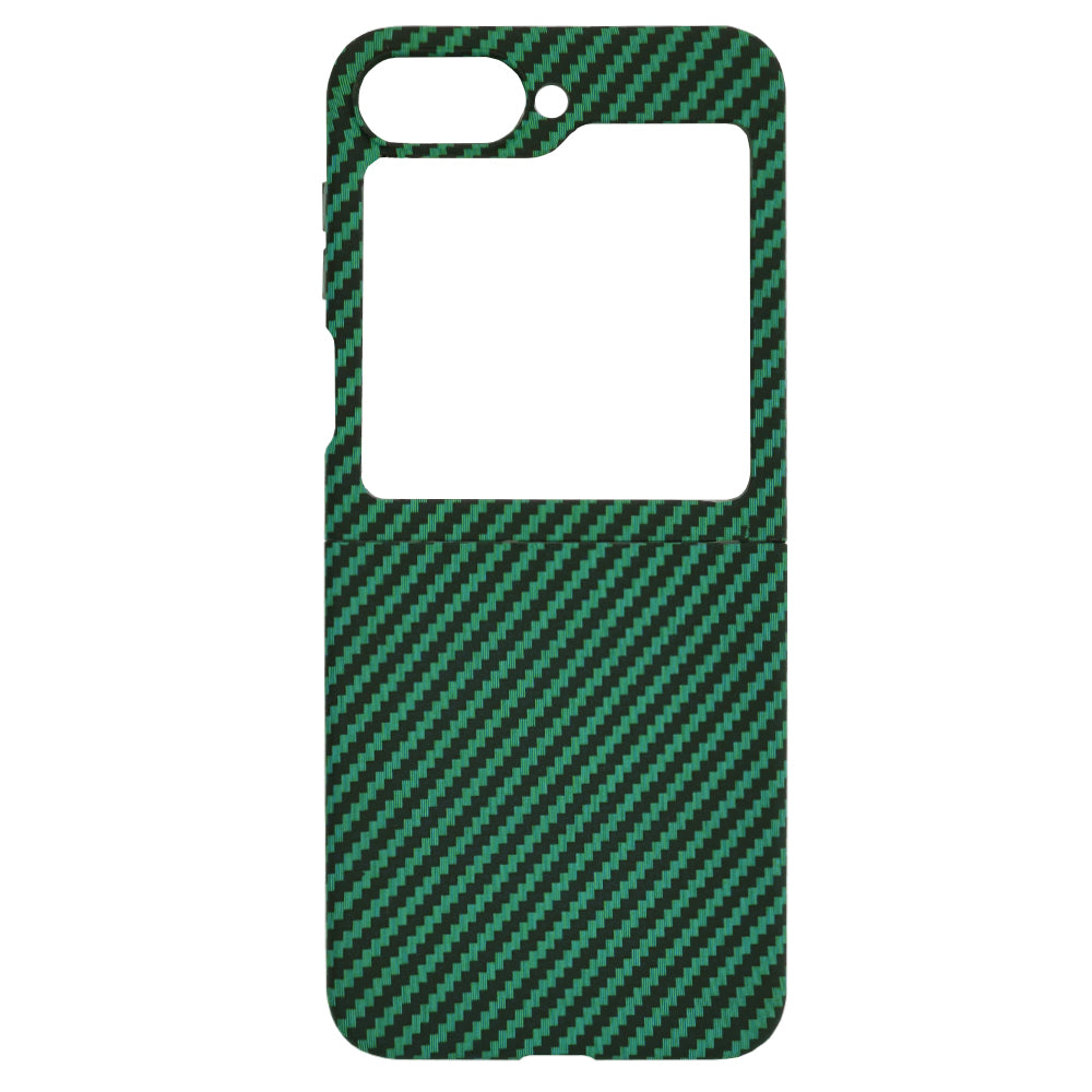 Fodral för Samsung Galaxy Z Flip7 FE F761 / Z Flip6 F741, Techsuit, Carbonite FiberShell, Grön