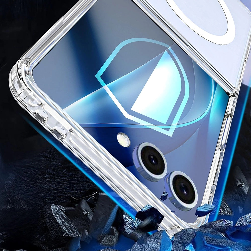 MagSafe-fodral för Samsung Galaxy Z Flip7 F766, 3MK, Armor MagCase, Transparent