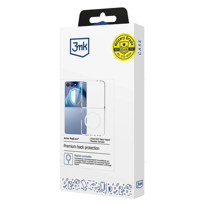 MagSafe-fodral för Samsung Galaxy Z Flip7 F766, 3MK, Armor MagCase, Transparent