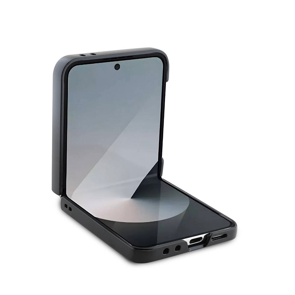 Fodral för Samsung Galaxy Z Flip7 F766, Guess, 4G Metal Logo, Svart