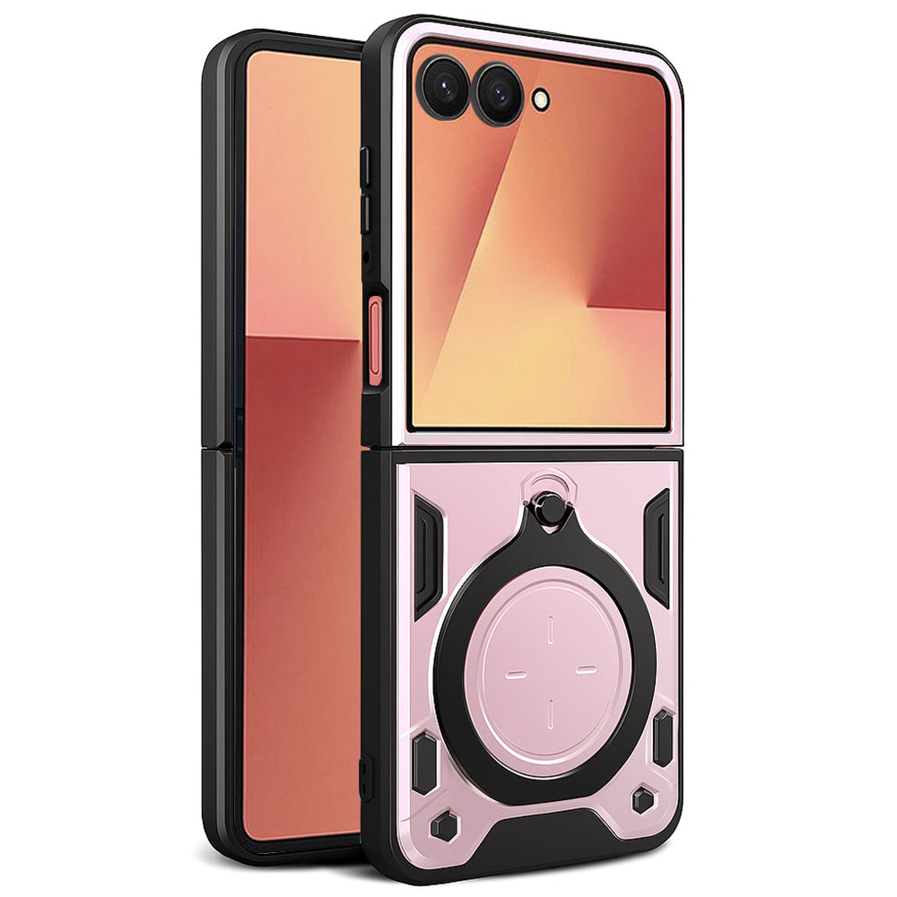 Fodral för Samsung Galaxy Z Flip7 F766, Techsuit, CamGuard Pro, Rosa Guld