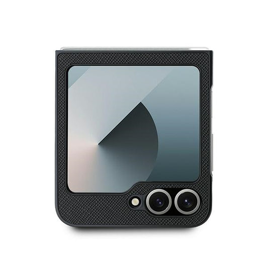 Fodral för Samsung Galaxy Z Flip7 FE F761 / Z Flip6 F741, Karl Lagerfeld, Saffiano Karl & Choupette Metal, Svart