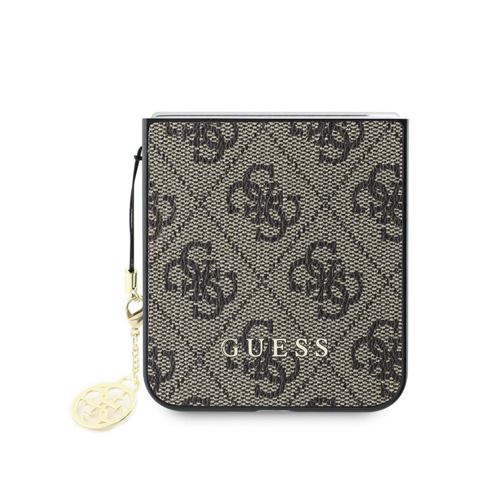 Fodral för Samsung Galaxy Z Flip7 FE F761 / Z Flip6 F741, Guess, 4G Charm, Brun