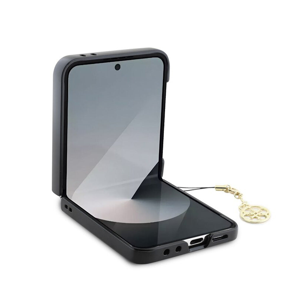 Fodral för Samsung Galaxy Z Flip7 FE F761 / Z Flip6 F741, Guess, 4G Charm, Brun