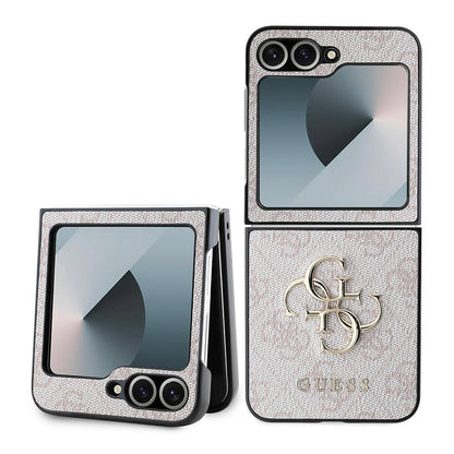 Fodral för Samsung Galaxy Z Flip7 FE F761 / Z Flip6 F741, Guess, 4G Metal Logo, Rosa