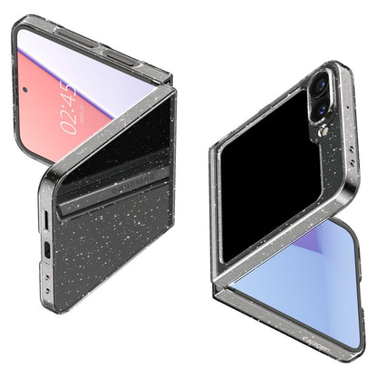 Skyddsfodral för Samsung Galaxy Z Flip7 FE F761 / Z Flip6 F741, Spigen, Air Skin Glitter, Transparent